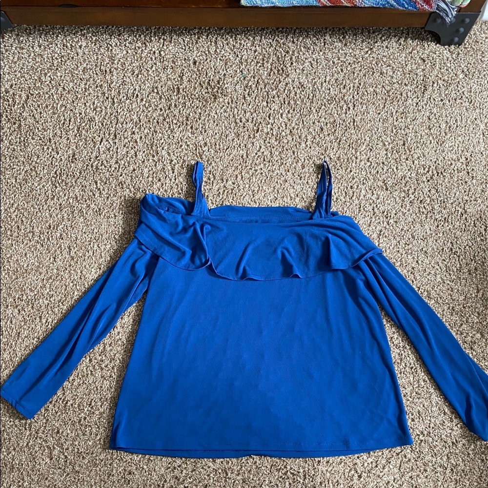 Royal Blue open shoulder top